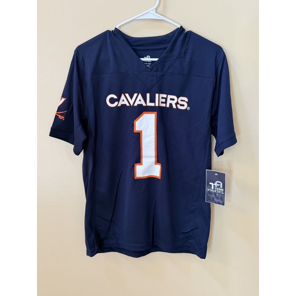 Team Athletics Licensed  Boys Virginia Cavaliers Blue Jersey Size L (12/14) NWT